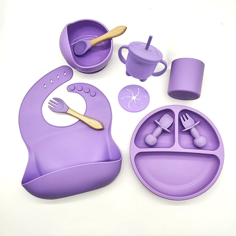 Silicone Baby Feeding Tableware Learning Complementary Food Set