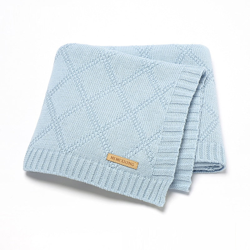 Knitted Baby Blanket Soft Baby Bedding Wrap