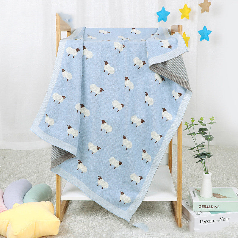Knitted Baby Lamb Hug Blanket Soft Warm Wrap