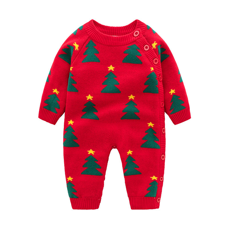 Thickened Newborn Baby Crawling Suit Harness Outfit