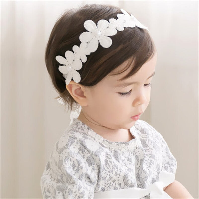 Baby Girls Bow Knot Lace Floral Headband Hair Accessories