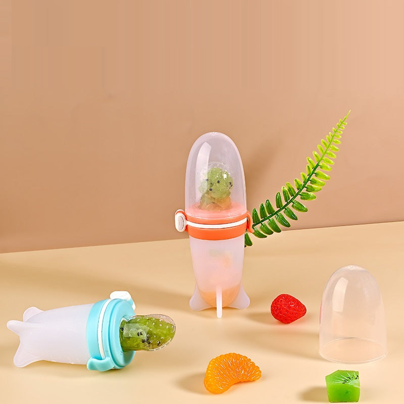 Squeeze Feeding Silicone Baby Food Bottle Solid Food Dispenser