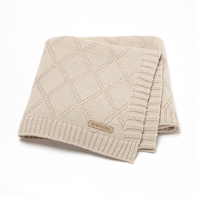 Knitted Baby Blanket Soft Baby Bedding Wrap