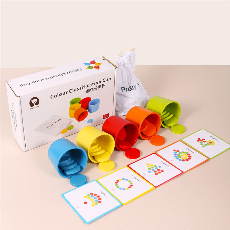 Color Sorting Cups Baby Early Education Educational Toy